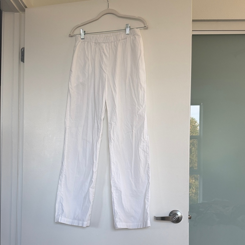 ARITZIA Wilfred free White Elastic Waist Straight Leg Pants